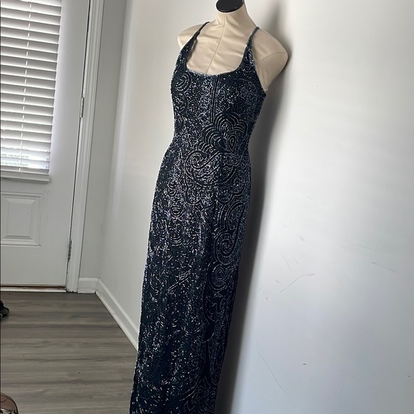 Cache Blue Halter Maxi Gown for Cocktail - Picture 1 of 8